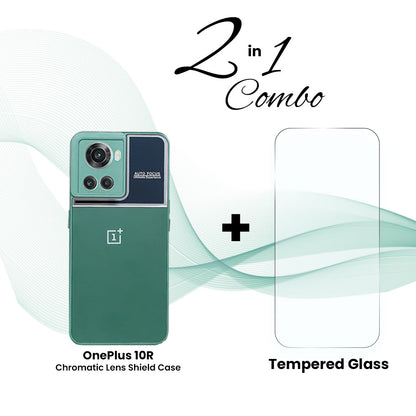 OnePlus (2 in 1 Combo) - Chromatic Lens Shield Case + Tempered Glass