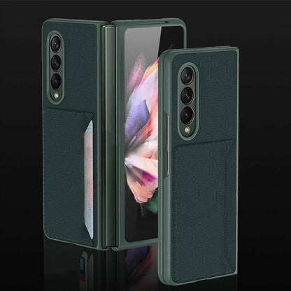 Galaxy Z Fold4 PU Leather Card Slot Wallet Case