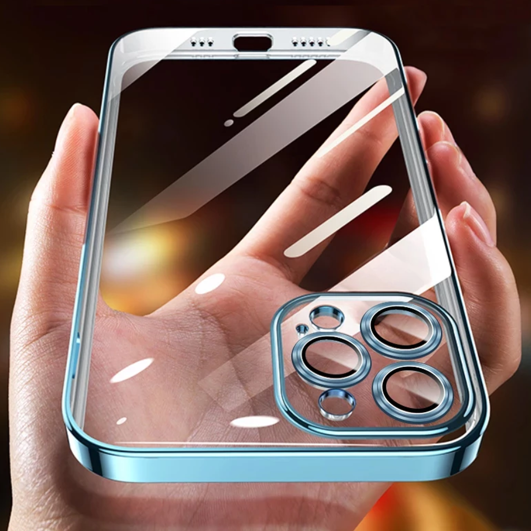 iPhone - Luxury Electroplating Clear Camera Protective Soft TPU Case