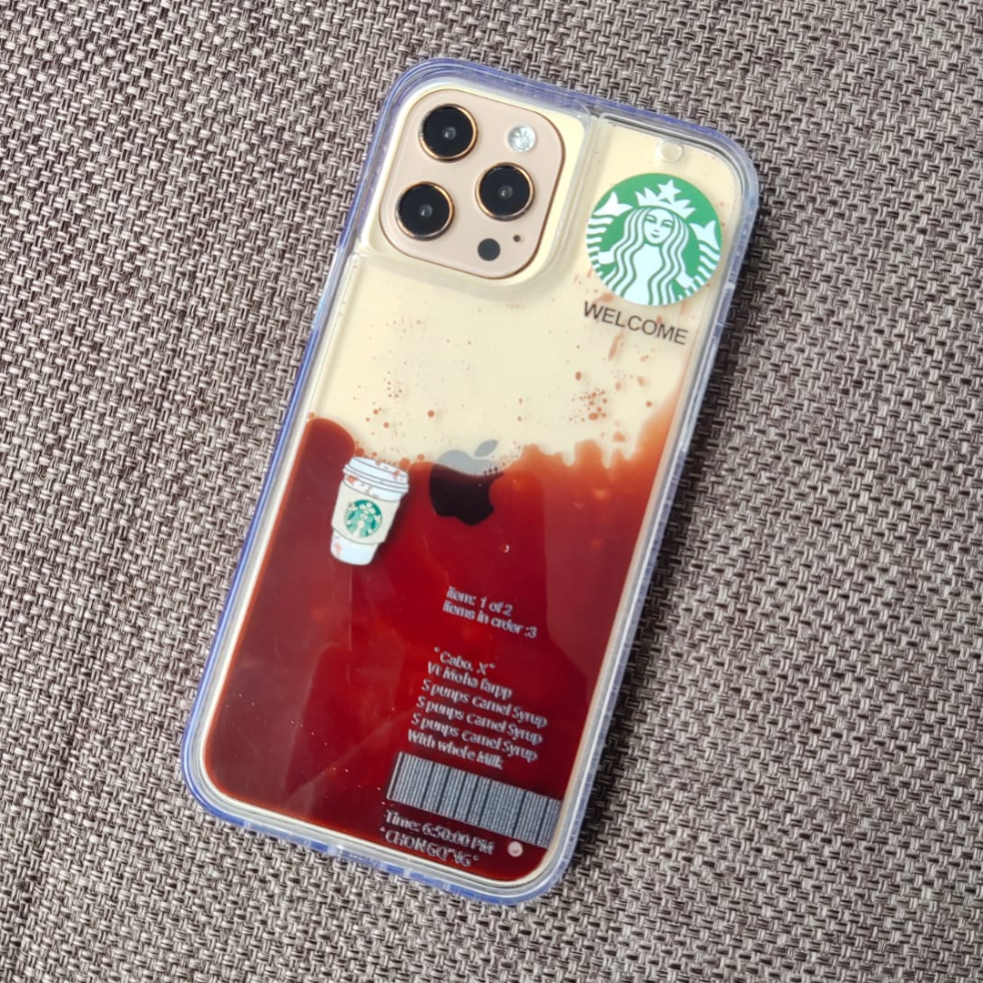 Coffee Edition Floating Gel Liquid Case - iPhone