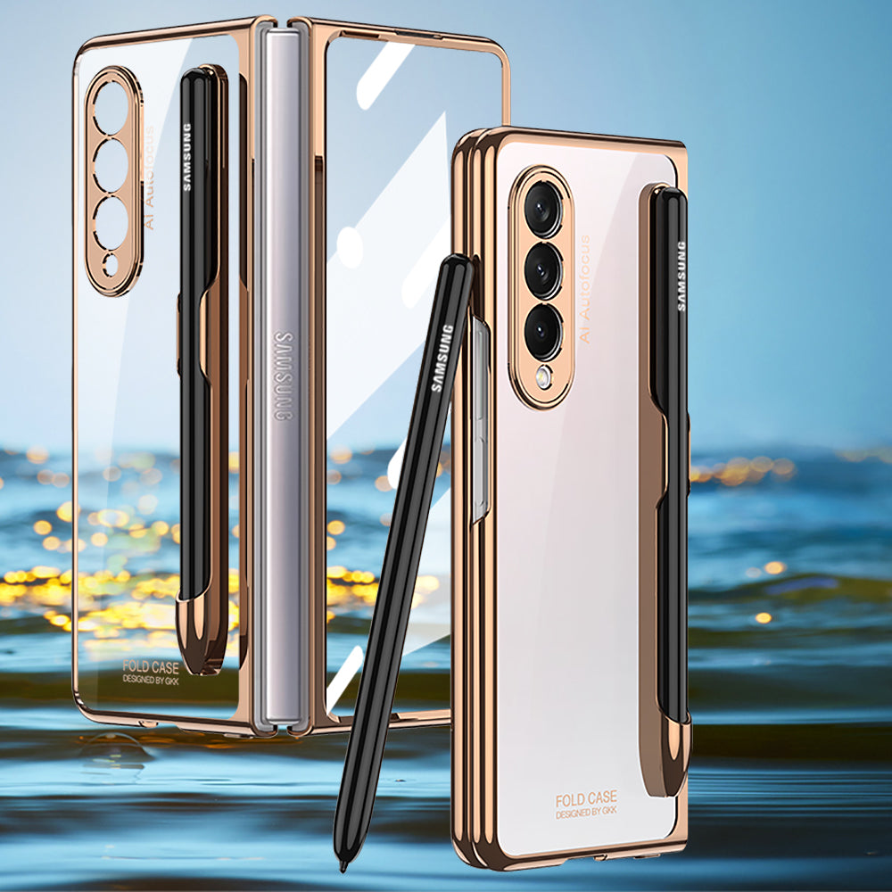 Galaxy Z Fold4 Transparent Pen Slot Folding Case