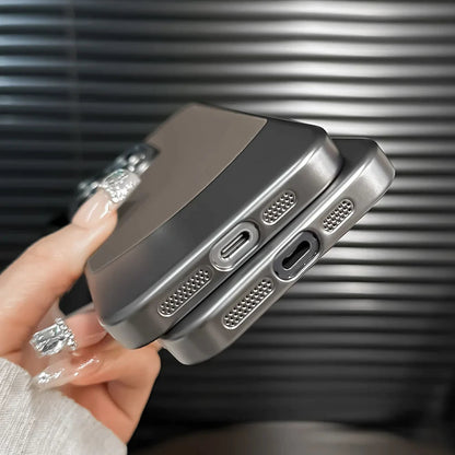 iPhone 15 Series Premium Titanium Paint Dual Tone Case