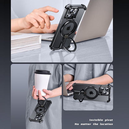 iPhone 15 Series Pivot Guard Magnetic Ring Stand Case