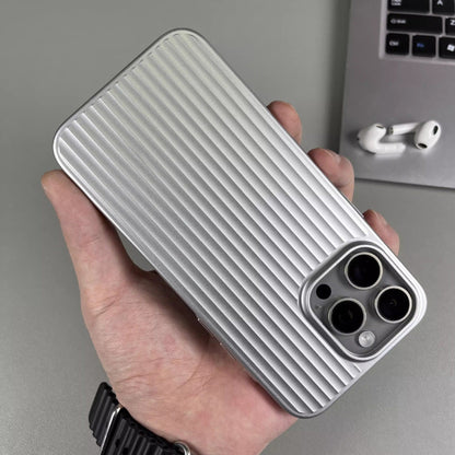 Corrugated Pattern Matte Plating Case - iPhone