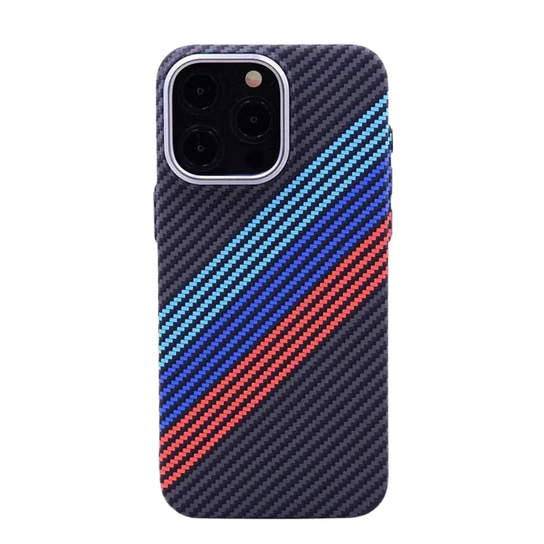 Embossed Carbon Fiber Stripes Case - iPhone