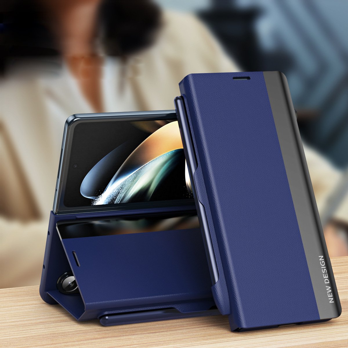 Galaxy Z Fold Series Ultimate Elegance Shockproof Leather Case