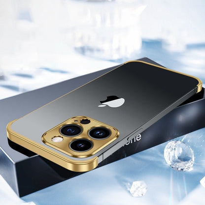 Metallic Rim Shockproof Frame Case - iPhone