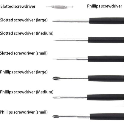 8-In-1 Screwdriver Set With 6 Led Lights, And Magnetic Heads For Mobile, Laptop Repairing & Household Work.