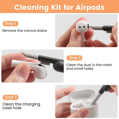 7-In-1 Cleaner Kit For Airpods - Cleaner Set For Earphones, Neckbands, Earbuds, Tws & Headphones.