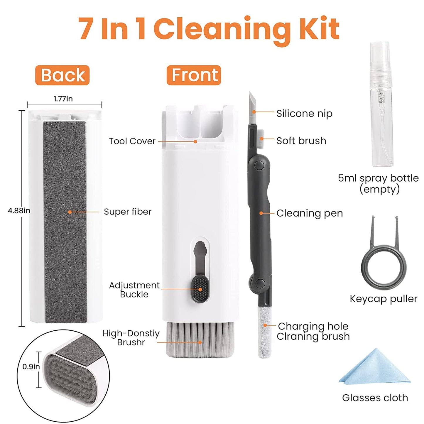 Cleaning Set For Airpod, Earphones, Neckbands, Earbuds, Tws, Headphones, Mobile & Laptop