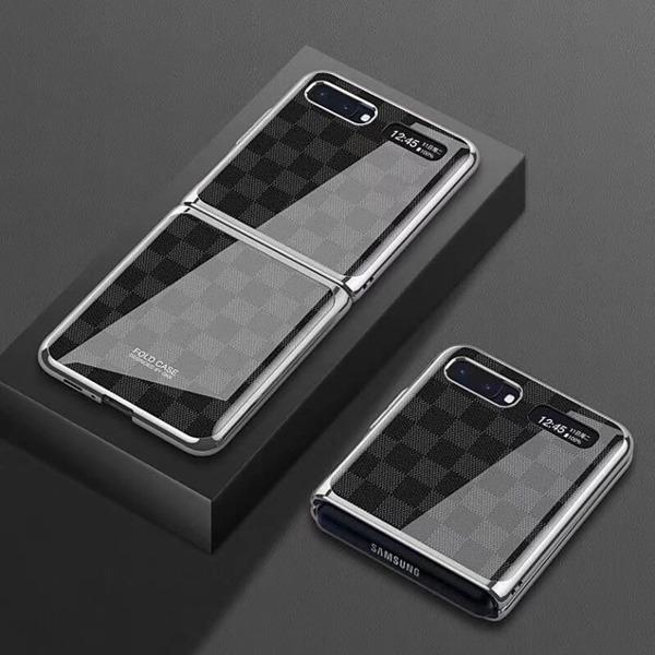 Galaxy Z Flip Check Pattern Glass Case