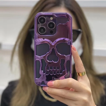 iPhone 15 Series Hollow Skull Design Case