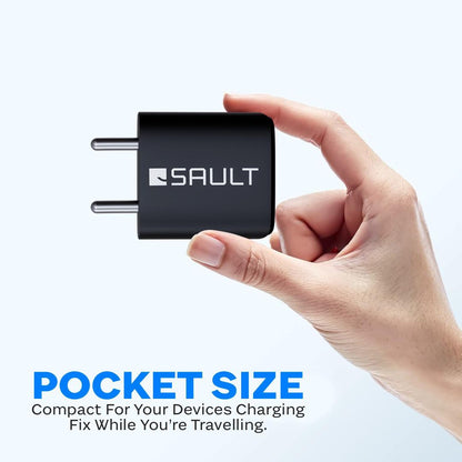 Sault Powercharge  – Adaptor 20W Dual Port With Cable