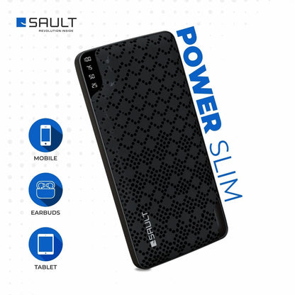 Sault Powerslime - Powerbank 10000 Mah 12.5W Black