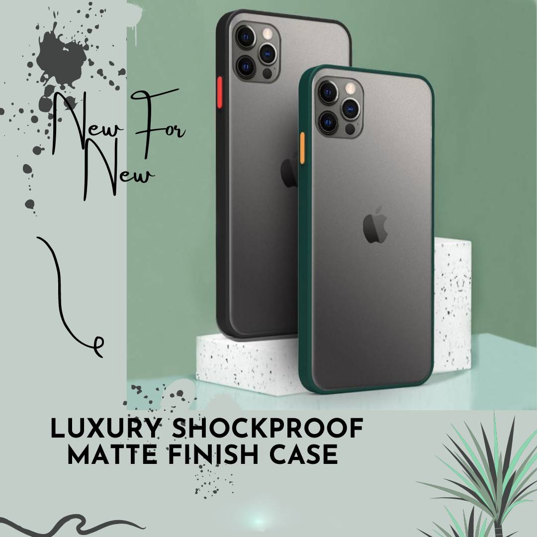 Luxury Shockproof Matte Finish Case - iPhone