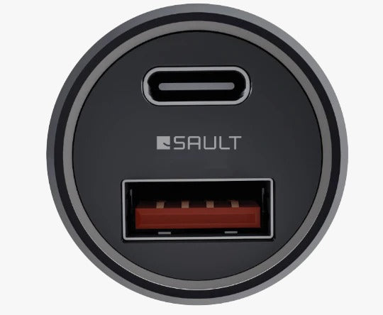 Sault Powercharge – Car Adaptor 38W Dual Port With Cable