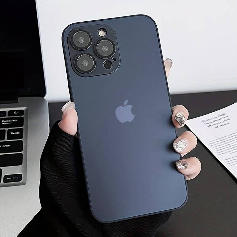 Matte Glass Camera Lens Shell Case - iPhone