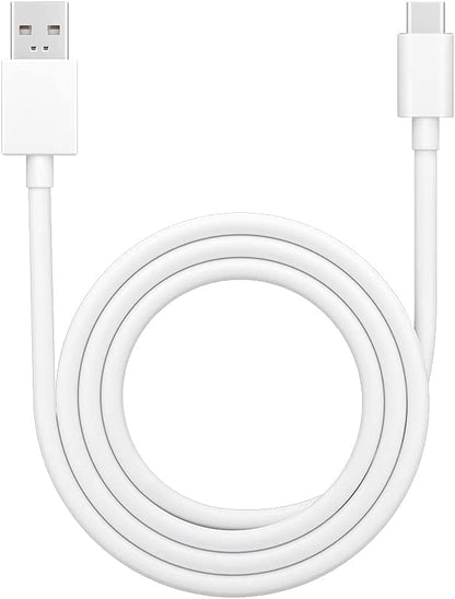 Ouxa Usb To Type C Quick Charger Fast Charging Cable For Smartphone -Free 1 Meter, Sturdy Type C Cable With 4.1A Fast Charging & 480Mbps Data Transmission(White)